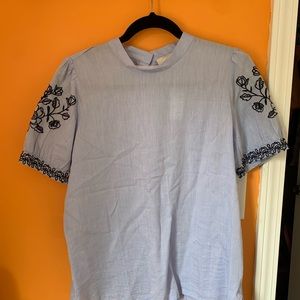 Loft Embroidered Short Sleeve Shirt